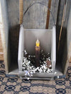 Ivory Wall Candle Holder with Timer Taper Candle - Primitive Star Quilt Shop - 7