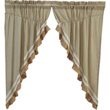 Kendra Stripe Green Lined Prairie Curtains