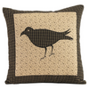 Kettle Grove Crow Fabric Pillow 16" Filled