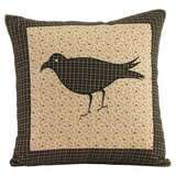 Kettle Grove Crow Fabric Pillow 16" Filled