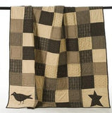 Kettle Grove Patchwork Quilted Throw - Primitive Star Quilt Shop