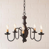 Lancaster Americana Series Wooden Chandelier in 5 COLORS - Primitive Star Quilt Shop - 4