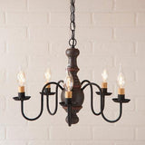 Lancaster Americana Series Wooden Chandelier in 5 COLORS - Primitive Star Quilt Shop - 5