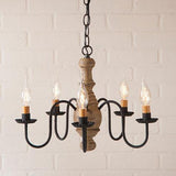 Lancaster Americana Series Wooden Chandelier in 5 COLORS - Primitive Star Quilt Shop - 3