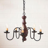 Lancaster Americana Series Wooden Chandelier in 5 COLORS - Primitive Star Quilt Shop - 2