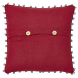 Burlap Red Let it Snow Pillow 16" Filled