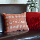 Let It Snow Pillow 14x18" Filled