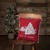 Burlap Red Let it Snow Pillow 16" Filled