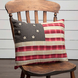 Liberty Stars Flag Pillow 14x18" Filled