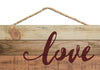 Love Hanging Wood Sign - 10x4.5" - Primitive Star Quilt Shop