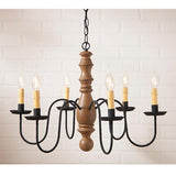 Manassas Sturbridge Series Wooden Chandelier in 4 COLORS - Primitive Star Quilt Shop - 2