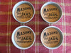 Mason Jar Logo Lid Coaster - Set of 4 - Primitive Star Quilt Shop - 2