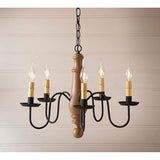 Norfolk Medium Sturbridge Series Wooden Chandelier in 4 COLORS - Primitive Star Quilt Shop - 2