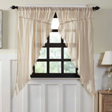 Natural Fringed Tobacco Cloth Prairie Curtains