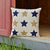 Navy and Burlap Star Applique Pillow 18" Filled