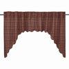 Parker Scalloped Lined Swag Curtains - Primitive Star Quilt Shop