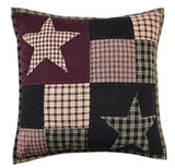 Plum Creek Star Quilted Pillow 16" Filled - Primitive Star Quilt Shop