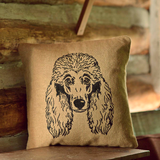 Poodle Filled Pillow 16" Filled