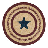 Potomac Stencil Star Round Braided Tablemat 13" - Primitive Star Quilt Shop