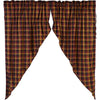 Primitive Check Lined Prairie Curtains