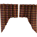 Primitive Check Lined Swag Curtains