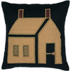 Primitive House Pillow 18" Filled