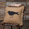 Primitive Crow Pillow 18" Filled