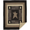 Primitive Star Quilted Throw