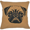 Pug Filled Pillow 16" Filled