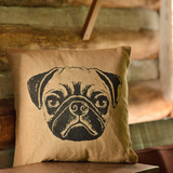 Pug Filled Pillow 16" Filled