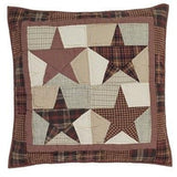 Abilene Star Quilted Euro Sham 26x26" - Primitive Star Quilt Shop - 1