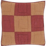 Ninepatch Star Quilted Euro Sham 26x26" - Primitive Star Quilt Shop