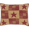 Ninepatch Star Quilted Standard Sham 21x27" - Primitive Star Quilt Shop - 1