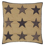 Teton Star Quilted Euro Sham 26x26" - Primitive Star Quilt Shop - 1