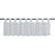 Quinn White Unlined Tab Top Valance 72"