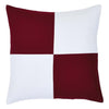 Red and White Patchwork Pillow 18" Down Filled - Primitive Star Quilt Shop - 2