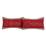 Revelry Merry Christmas Pillows 7x13" - Set of 2