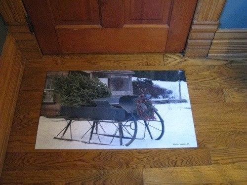 Christmas Sleigh Floor Mat - Irvin Hoover - Primitive Star Quilt Shop - 2