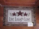 Live Laugh Love Floor Mat - Primitive Star Quilt Shop