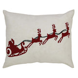 Santa Sleigh Pillow 14x18" Filled