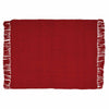 Scarlett Red Woven Acrylic Throw