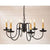 Sheraton Six-Arm Black Chandelier