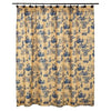 Elaine Azure Shower Curtain - Primitive Star Quilt Shop - 1