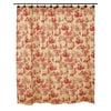 Elaine Rouge Shower Curtain - Primitive Star Quilt Shop - 1