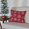 Snow Ornaments Pillow 14x18" Filled