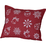 Snow Ornaments Pillow 14x18" Filled