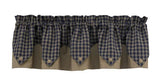 Sturbridge Navy Pointed Lined Valance 72"