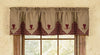 Sturbridge Wine Heart Embroidered Pointed Lined Valance 72"