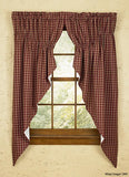 Sturbridge Wine Lined Prairie Curtains