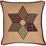 Tea Star Patchwork Pillow 18" Filled